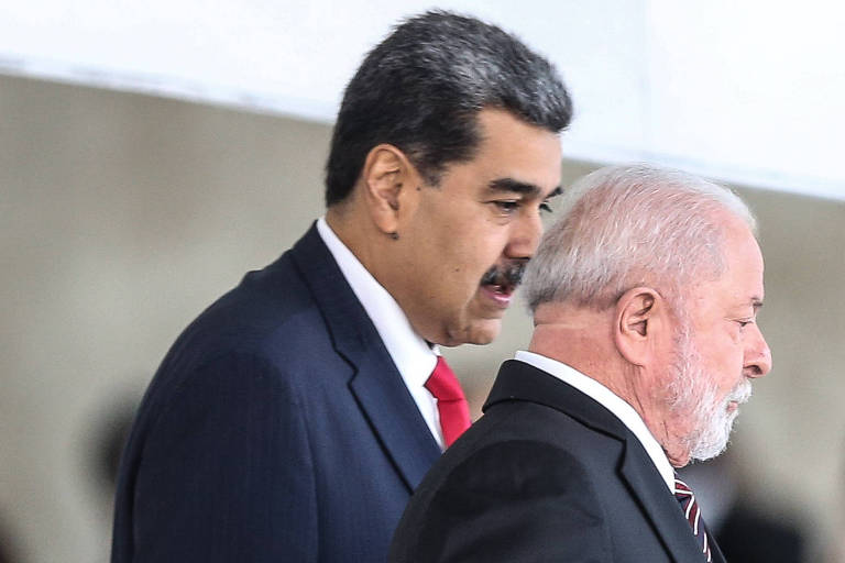 Imagem de Nicolás Maduro e Luiz Inácio Lula da Silva em um encontro polêmico em Brasília