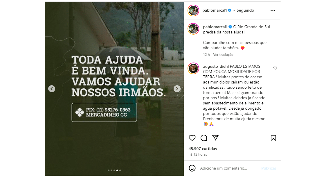 Solidariedade em Ação: Pablo Marçal e a Missão de Ajuda ao Rio Grande do Sul